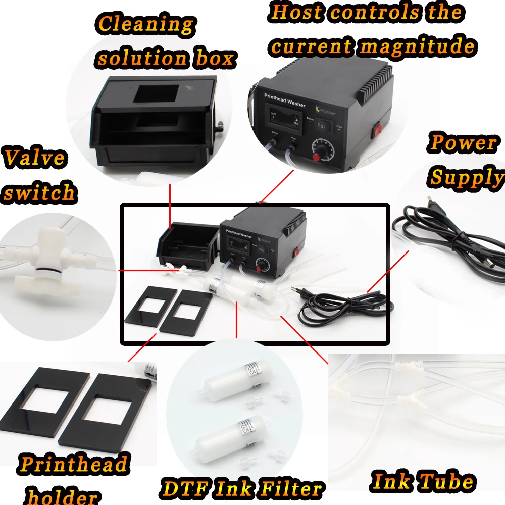 Сублимационная печатающая головка с растворителем DTF ремонт засмеченной шайбы