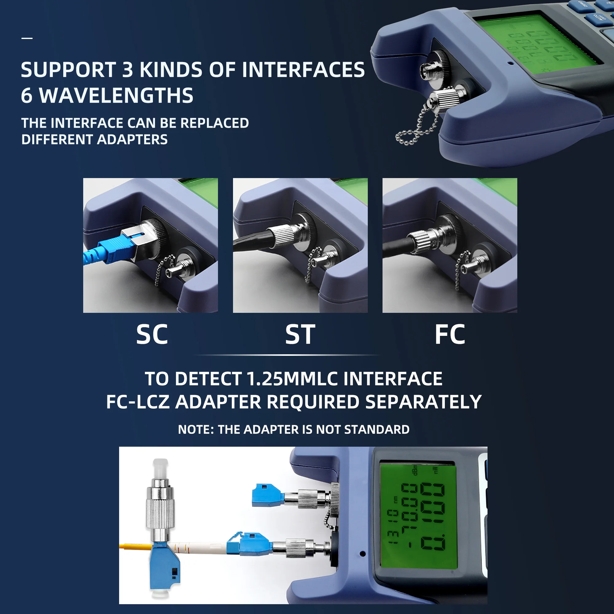 Оптический измеритель мощности параметры от + 10 дБм и 1 мВт 5 км тестер оптических