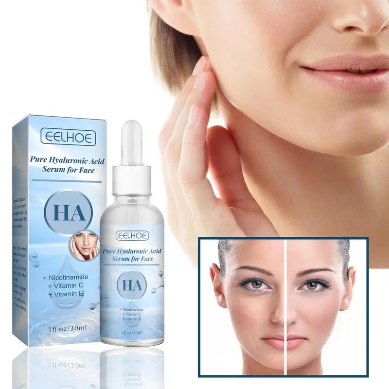 

30ml Pure Hyaluronic Acid Serums For Face Facial Moisturizer Anti-Aging Lightens Brightens Dark Spots Deeply Hydrates Dry Skin