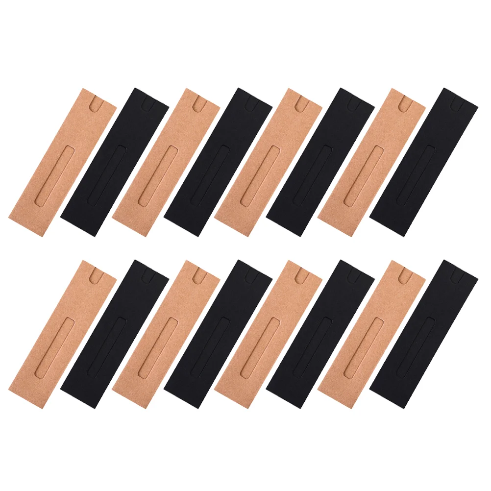 

Pen Bagsleeve Case Pouch Holder Single Gift Kraft Boxes Empty Paper Storage Black Bags Packaging Sleeves Tube Wrapping Box