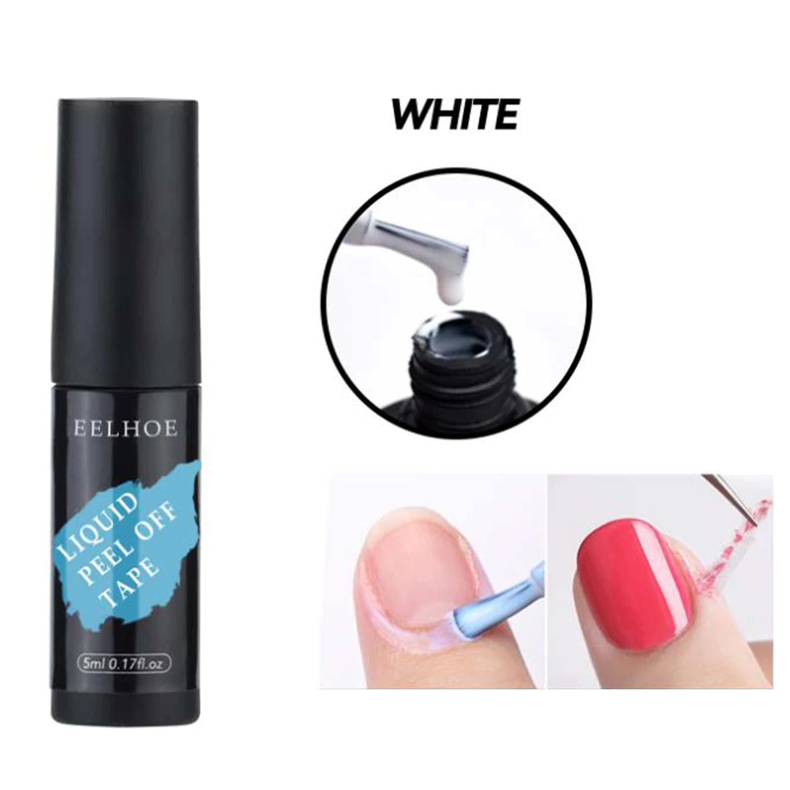 

5ml Liquid Nail Peel Off Tape Nail Latex Cuticle Care Tools Manicure Skin Protect Glue Base Coat DIY Nail Art Accessories