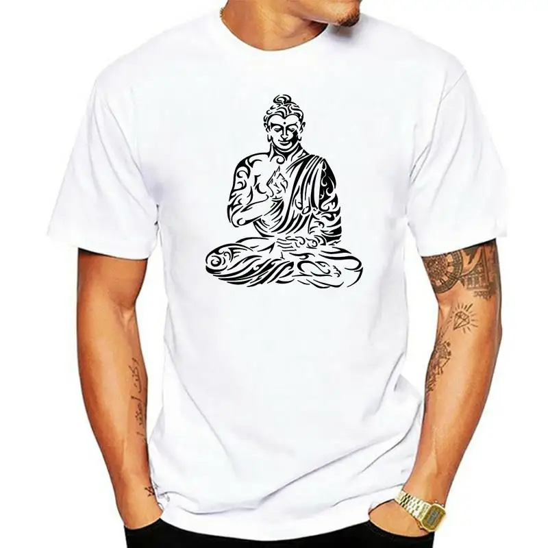 

BUDDHA BUDDHIST PEACE YOGA MEDITATION BUDDHISM JAPANESE CHINESE MENS Tops Tee T Shirt T-Shirt New Fashion Cotton