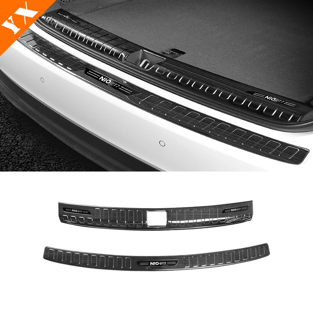 Черные аксессуары из нержавеющей стали для Nio EL7 ES7 ET7 2022-2024 защитная пластина
