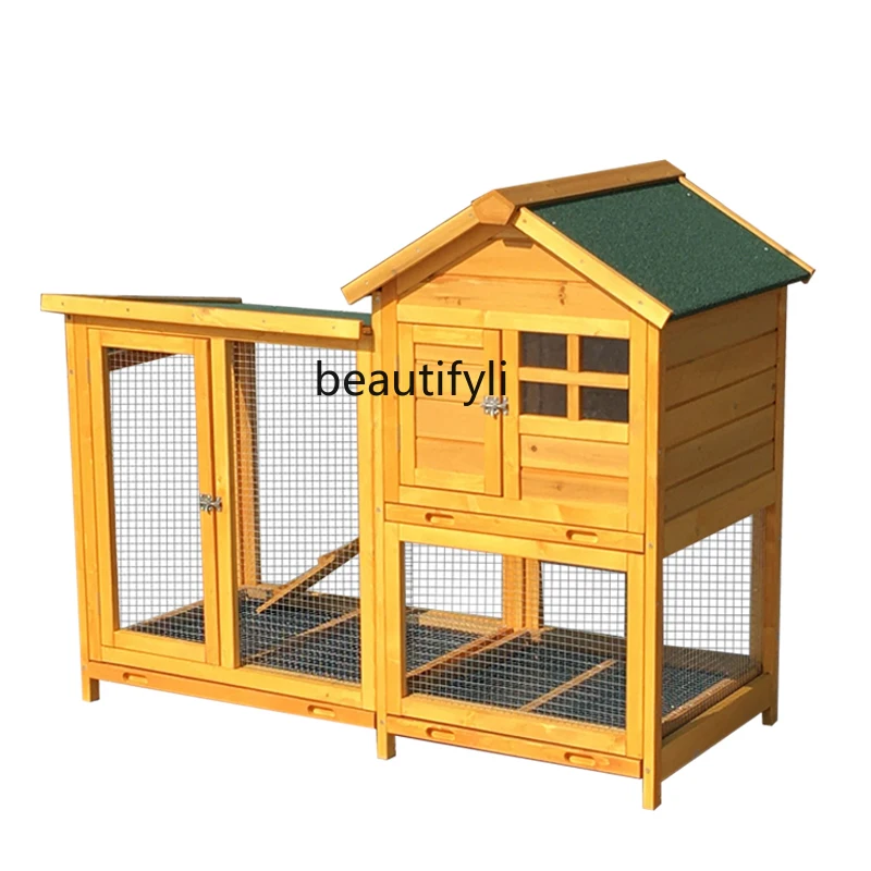 

hjCage Automatic Dung Cleaning Household Anti-Spray Urine Rabbit Nest Villa Cat Cage Pigoen Cage Luxury