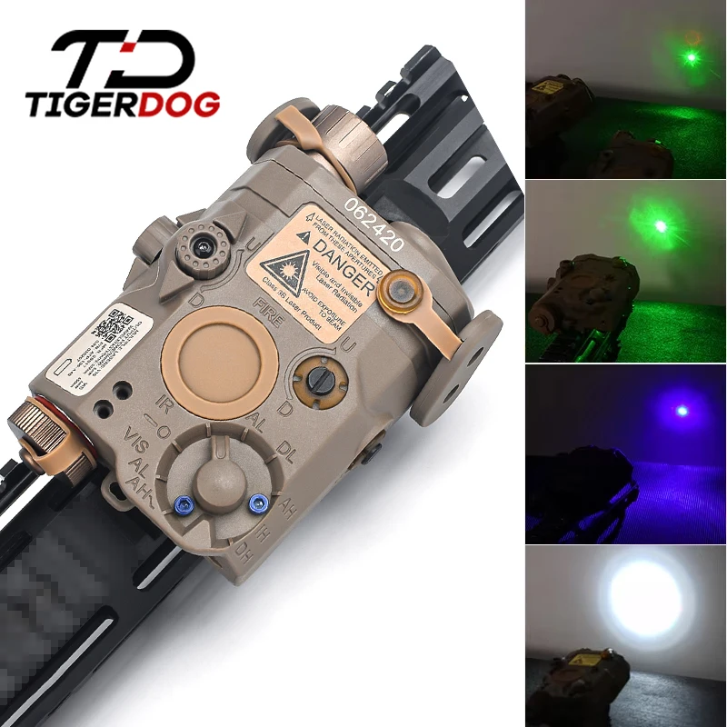 Фото Тактический AN PEQ-15 PEQ15 DBAL NGAL Red Dot Laser Белый светодиодный фонарик Зеленый Синий ИК Лазерное оружие Sightt Индикатор охотничьей винтовки №1