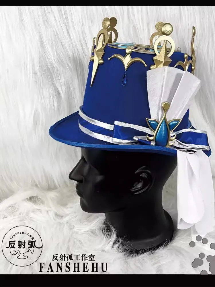 Аниме великолепный спокойный Genshin Impact Furina реквизит для косплея шляпа Хэллоуин