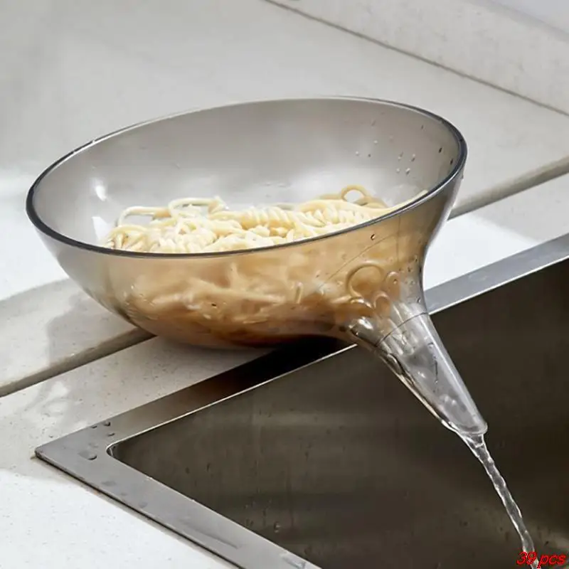 

Bowl Shape Drainer Vegetable Fruit Tools Kitchen Strainer Washing Storage And Organization Drain Basket Plastic Cleaning Filter
