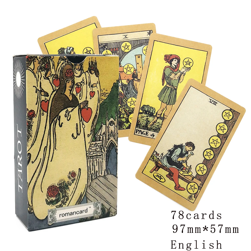 

Палуба Таро Romancard, 78 карт, игры для судьбы и гадания, английская версия, игры для вечерние