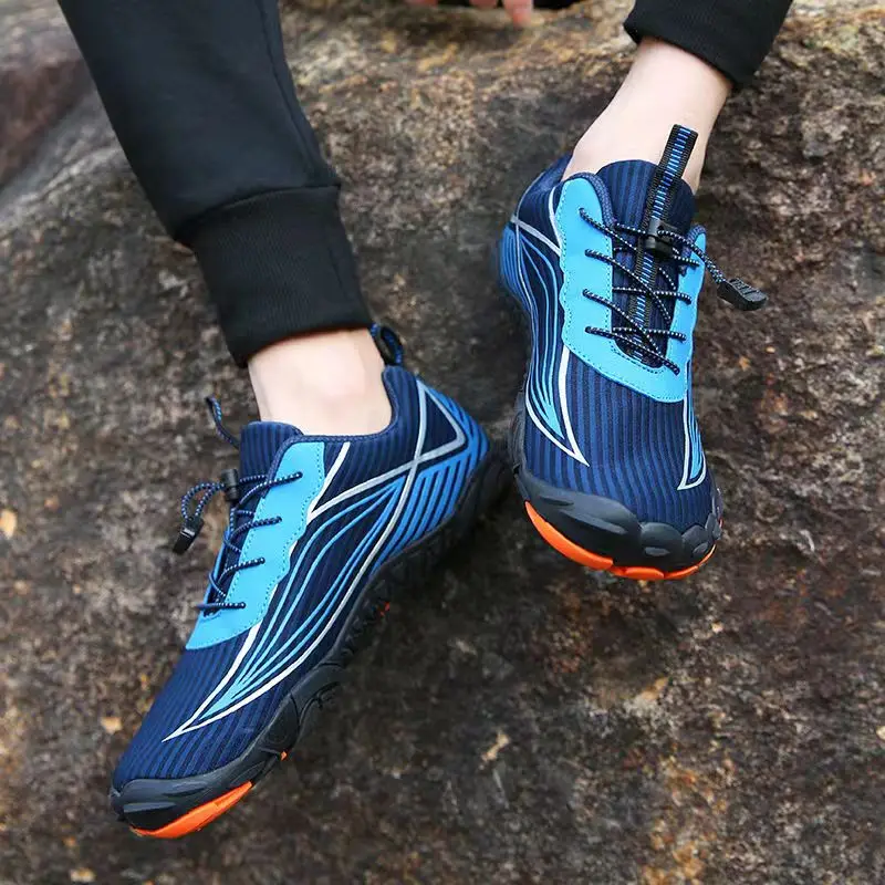 JIEMIAO Quick Dry Hiking Shoes Lightweight Outdoor Climbing Shockproof Jogging Sneakers Men Women Soft Upstream Trekking Shoes