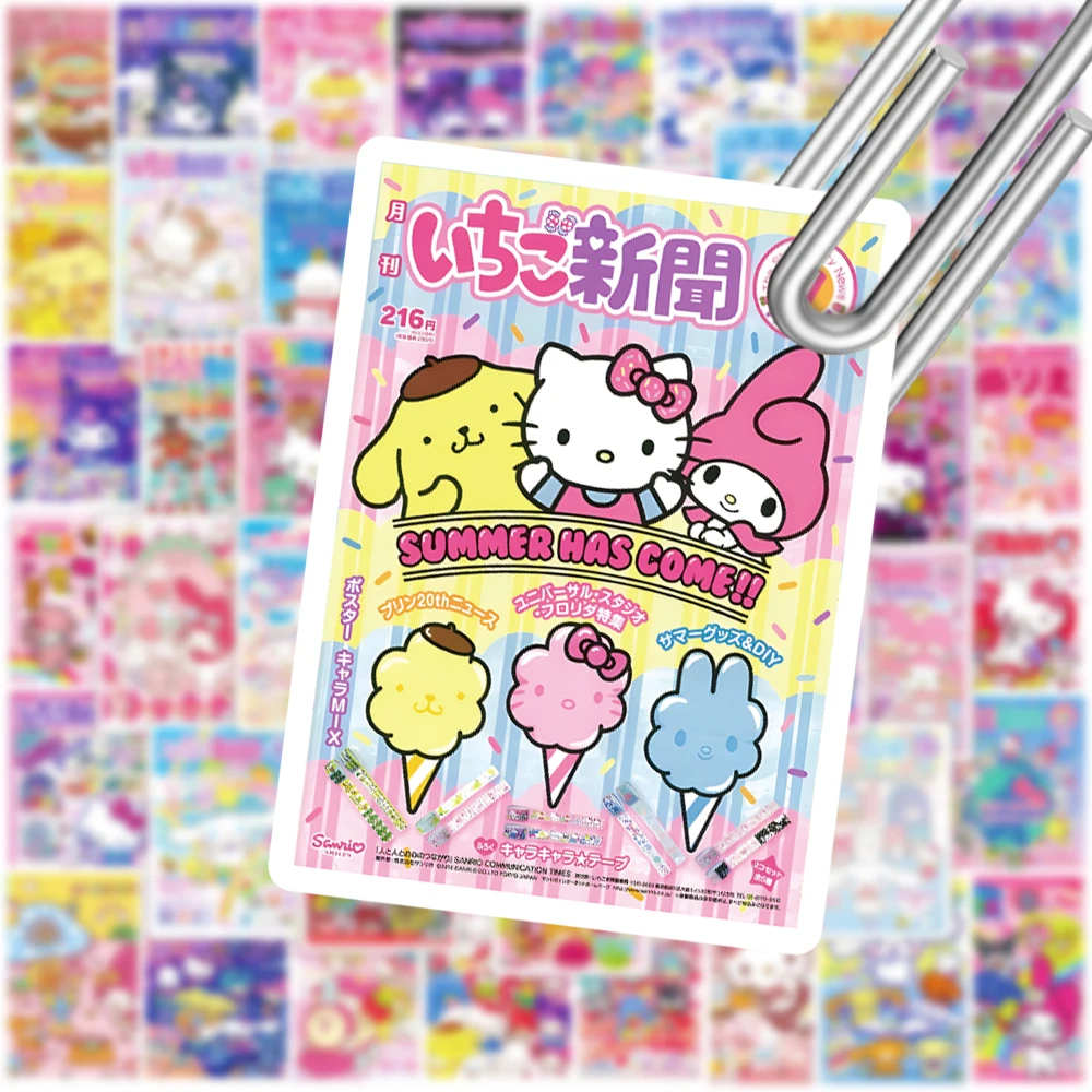 

10/30/50PCS Mixed Hello Kitty My Melody Kuromi Cinnamoroll Sticker DIY Phone Guitar Skateboard Graffiti Decals Fun for Kid Toy