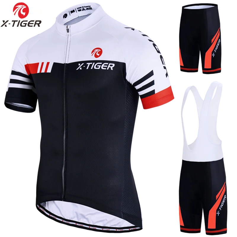 

X-Tiger Cycling Jersey Set Summer Pro MTB Road Bicycle Jerseys 5D Gel Padded Bike Sportwears Cycling Clothing