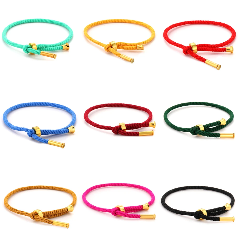 Браслет-цепочка Миланская веревка для мужчин и женщин регулируемая бижутерия