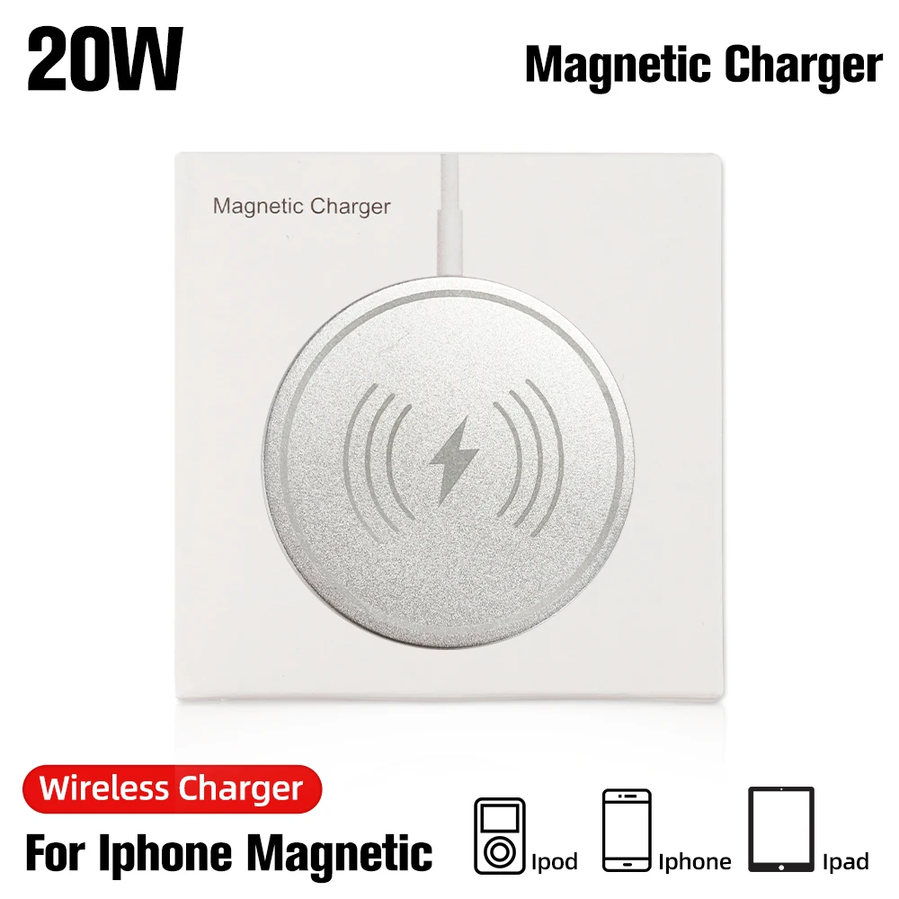 

20W Magnetic Wireless Charger Pad Stand Fast Charging Station Qi Chargers For iPhone 14 13 12 Pro Max Mini Airpods Pro USB A PD