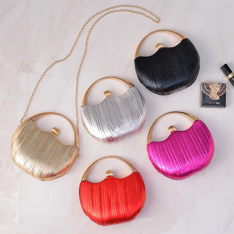 

Dinner Bag banquet women's bag round Party wallet one shoulder dress bag Pu Dinner Bag