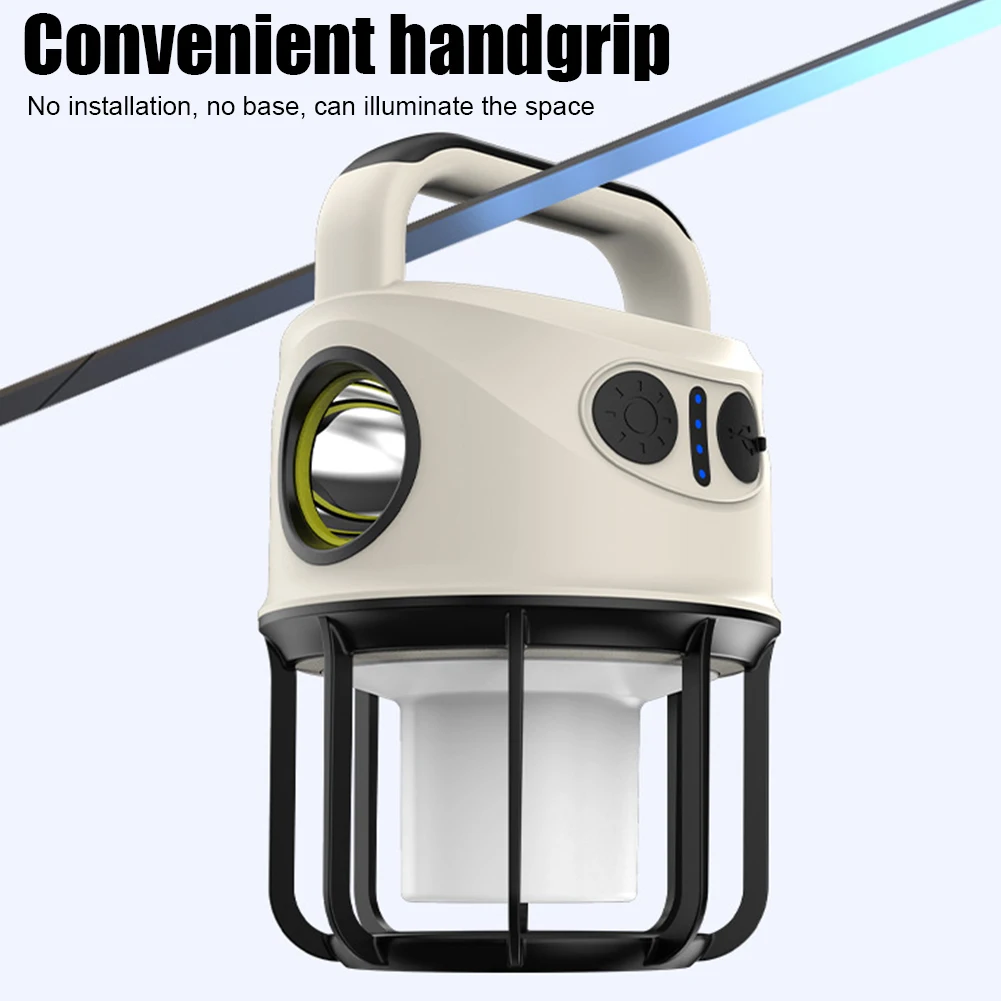 

2400mAh LED Camping Tent Light Portable Handheld Lamp Flashlight Outdoor Camping Searchlight Lantern Rechargeable Flashing Lamp