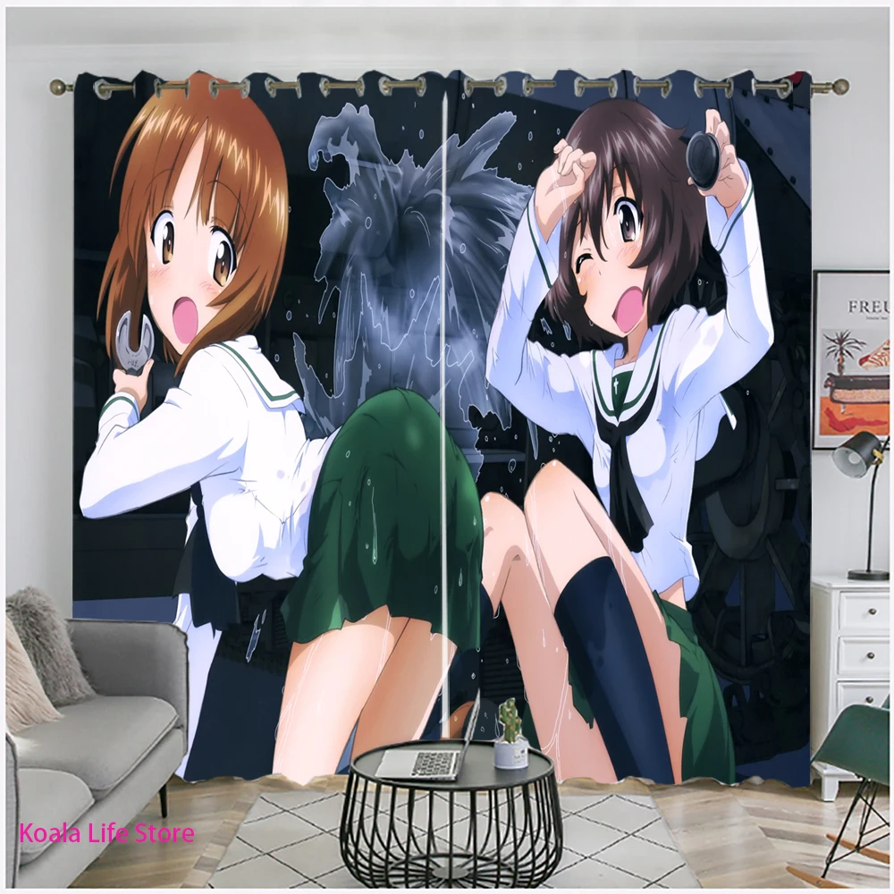 

Kawaii Cute Girls Blackout Curtains For Living Room Kitchen Curtain 3D Print Folio/One Piece Home Textile Custom Cortinas Decor