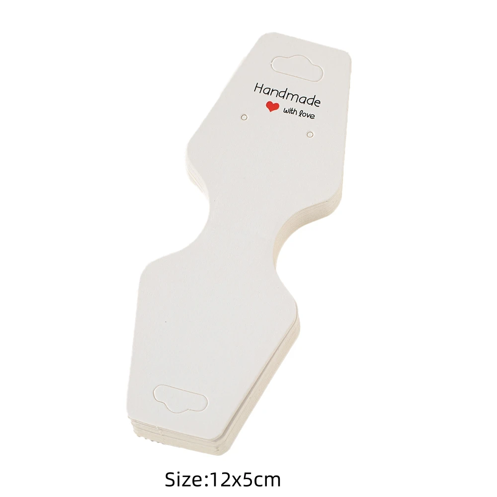 

50 шт., чистые бумажные демонстрационные карты для колье, ожерелье, браслет, вешалка для ювелирных изделий, держатель, упаковочные материалы, материал для малого бизнеса