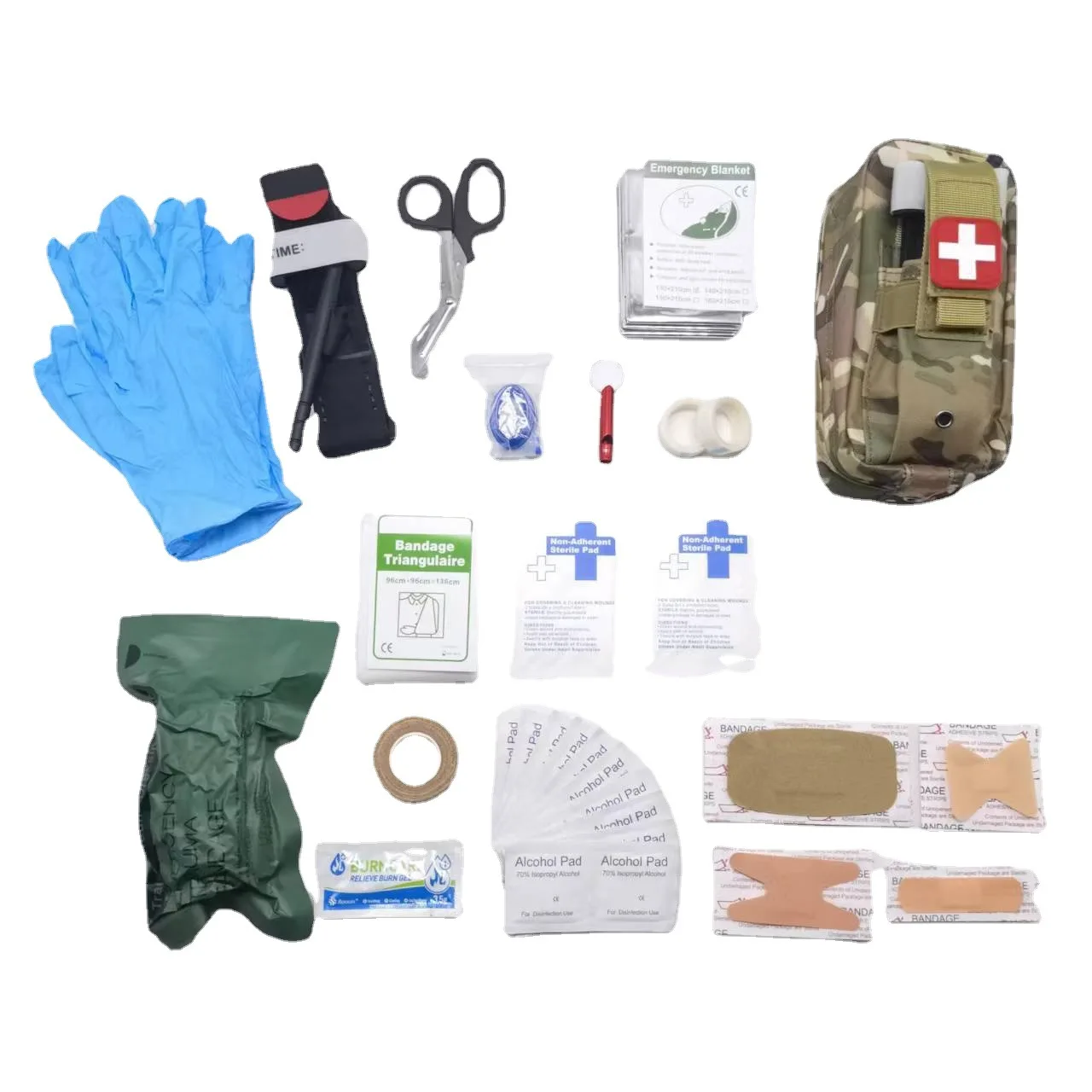 

20 шт., набор для оказания первой помощи с алюминиевым жгутом