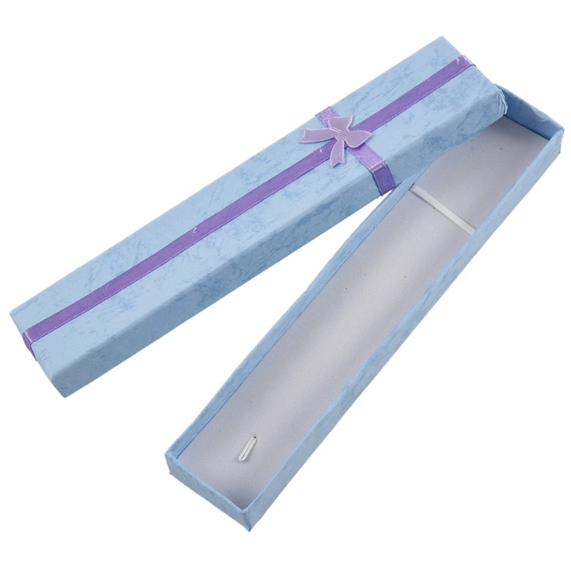 

5 шт. бумажная упаковка, бант, ювелирные изделия, ожерелье, браслет, серьги, кольцо, Подарочная коробка, чехол, стиль-3, прямоугольник (22x4 см)