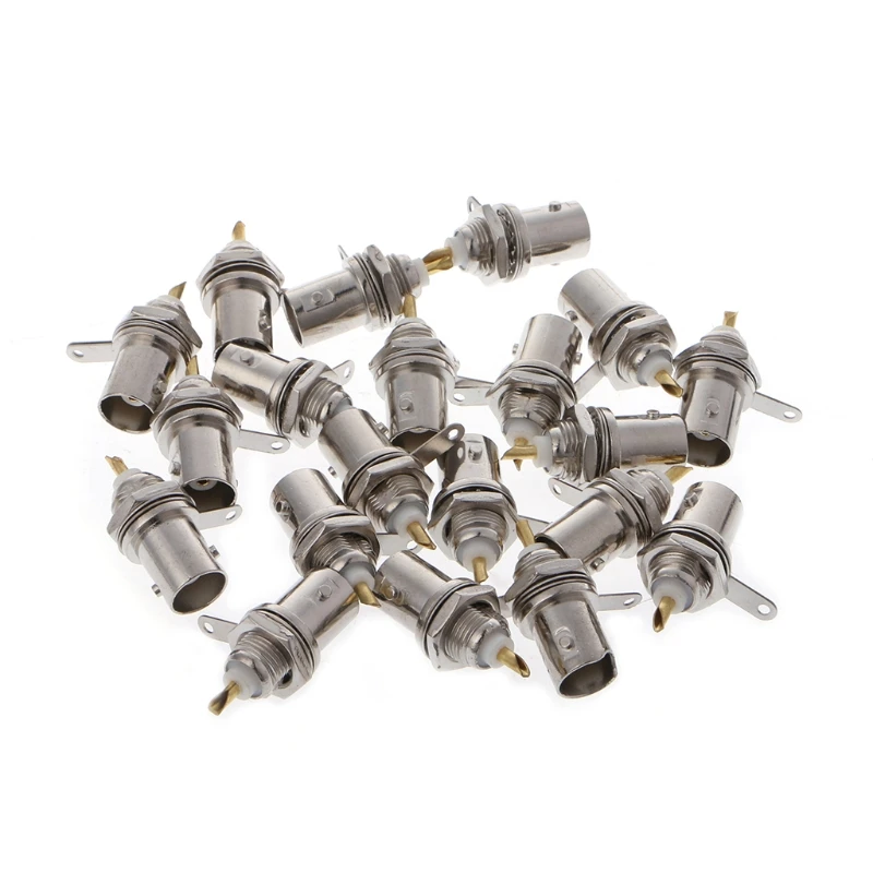 

2022 New 20 Pcs BNC Female Connectors Panel Chassis Mount Monitor Accessories