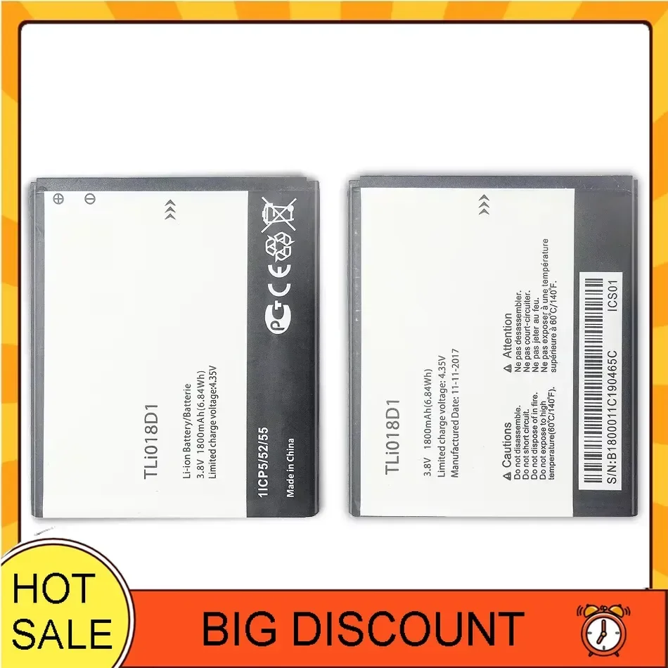 Сменный аккумулятор для Alcatel One Touch Pop D5 Dual 5038x OT5038X Pop3 5015D OT5016 5051A 1800 мАч TLi018D1 трек-код