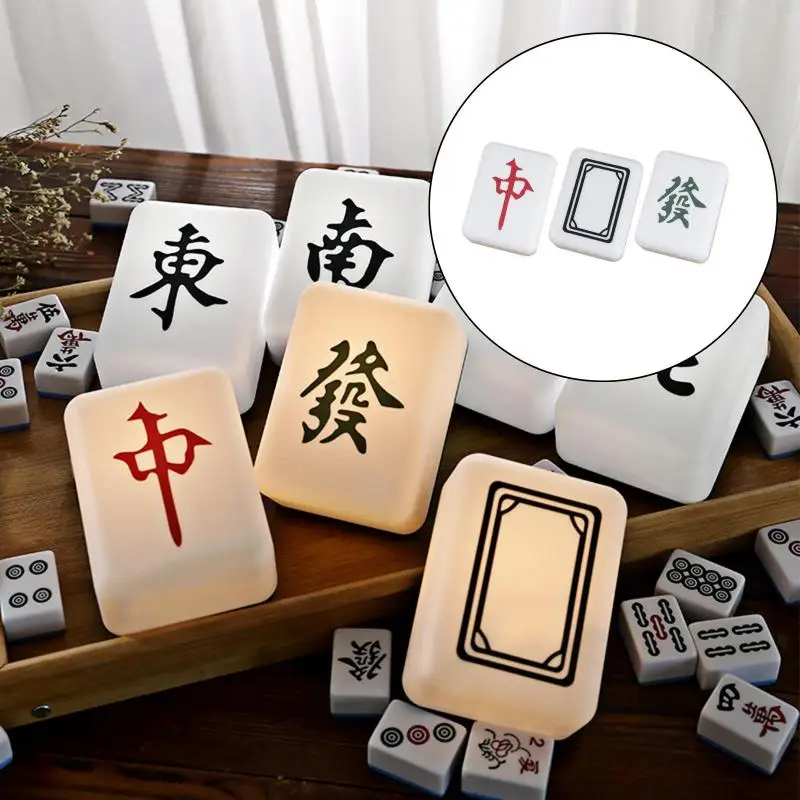 

500mAh Chargeable Creative Mahjong 4 Beads LED Night Light Rechargeable Atmosphere Lamp Desktop Small Light Bedroom Decoration