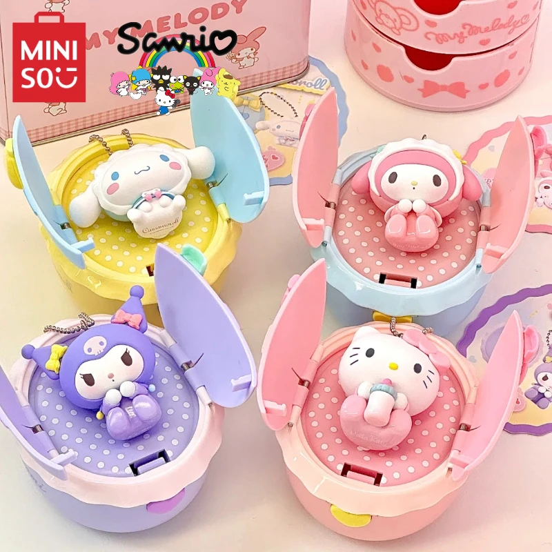 

MINISO Sanrio, Hello Kitty Kuromi Cinnamoroll мой Мелодия брелок Подвеска детская игрушка Аниме подарок на день рождения украшение для стола