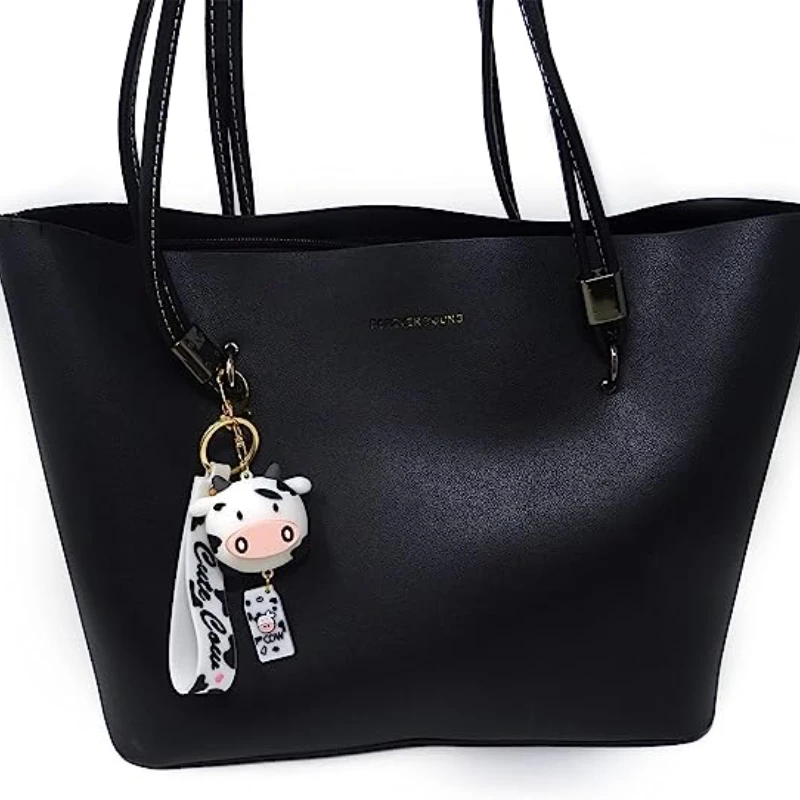 

Брелок для ключей в виде милой коровы, аксессуары, украшение для упаковки ювелирных изделий в виде мультяшных животных, небольшой подарок, м...