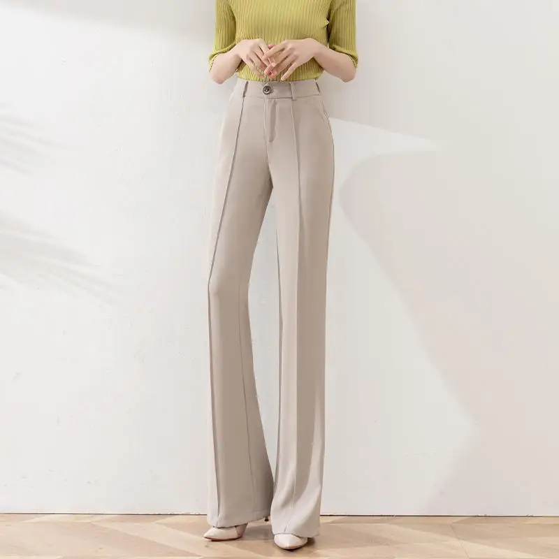 

Women's Casual Suit Pants Spring Summer 2023 High Waist Black Harajuku Korean Streetwear Y2k Wide Leg Pants; Woman Clothes Urban
