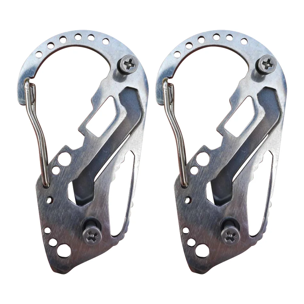 

2pcs Metal Guard Key Clip Quick Hanging Mountaineering Buckles Outdoor Supplies