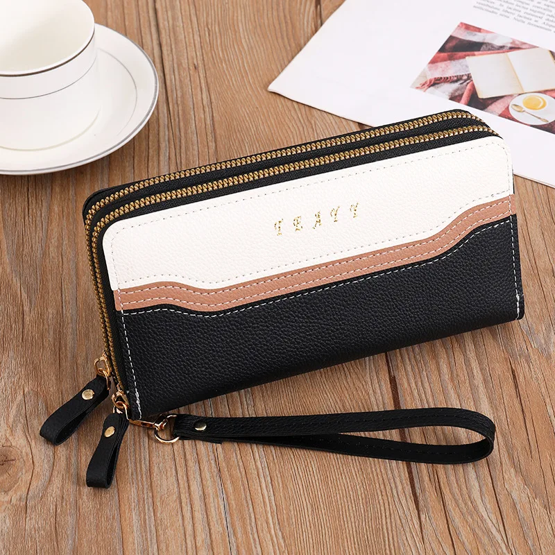 Новые винтажные кошельки на двойной молнии с ремешком запястье Женский