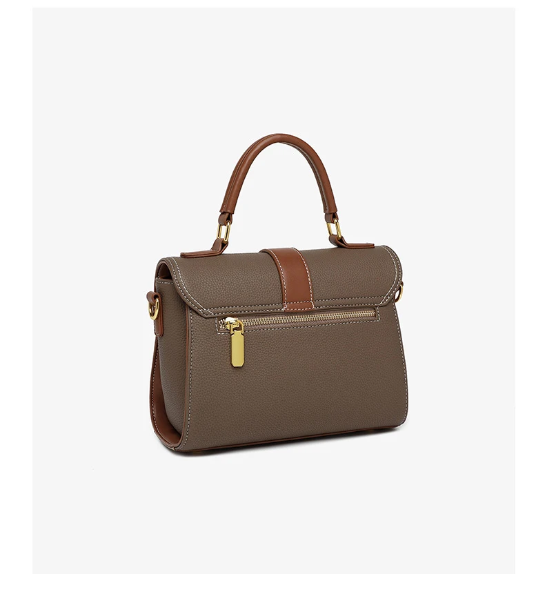 High quality fashionable handbag with leather stitching French crossbody bag Light luxury shoulder bag Versatile retro women's