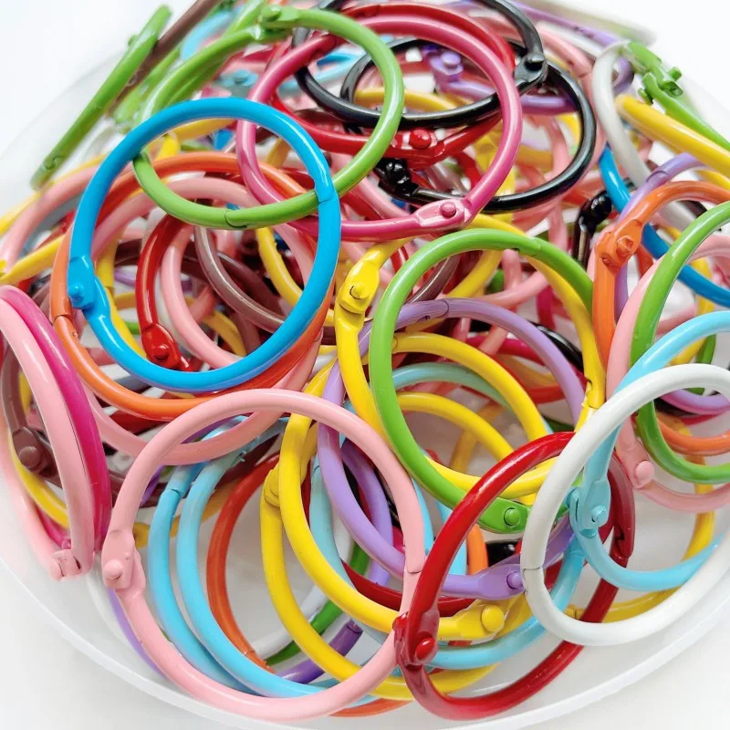 

5/10pcs 44mm Candy Keyring Buckle Open Ring Keychain Book Binding Ring For Diy Jewelry Making Key Chain Accessories Wholesale