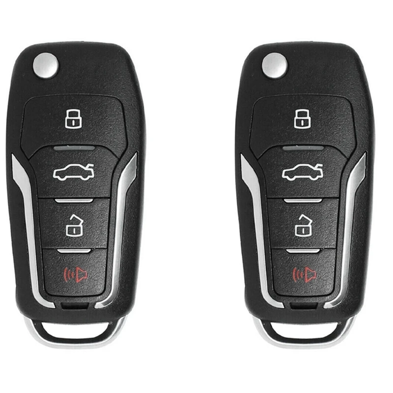 

2 шт. для Xhorse XKFO01EN Универсальный провод дистанционный ключ флип 4 кнопки для Ford стиль для VVDI ключ инструмент