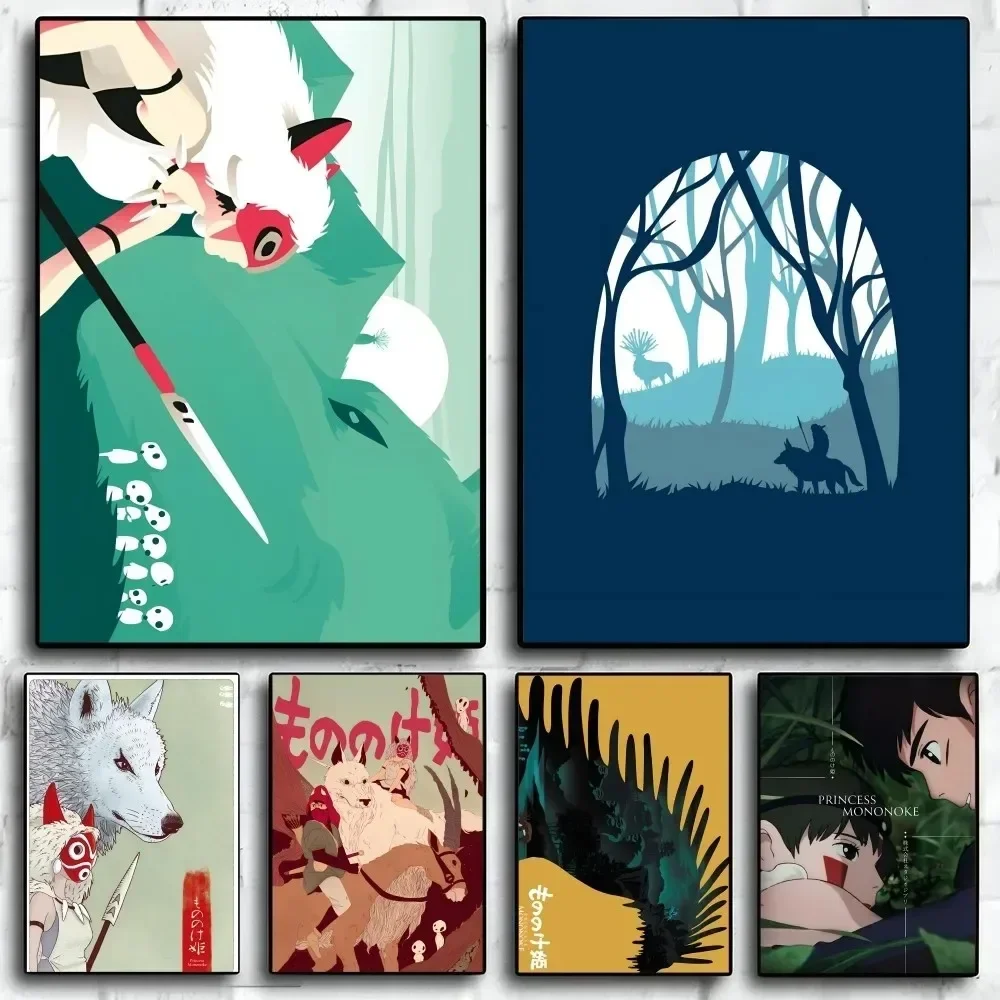 Ретро мультфильм аниме девушка M-Mononoke H-Hime искусство на стену картина для гостиной
