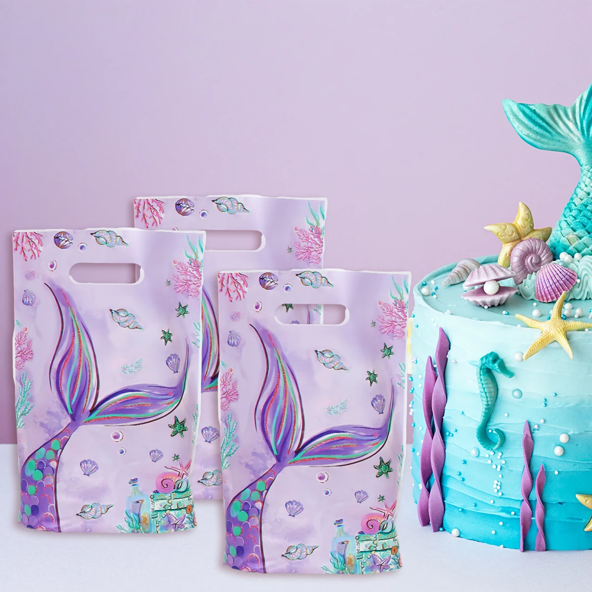 Пластиковые пакеты в виде русалки конфеты с хвостом подарочные для на день