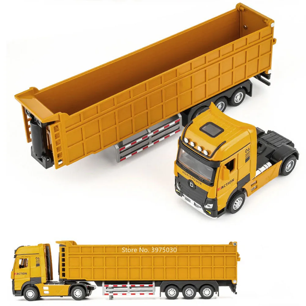 1:50 миниатюрный трейлер самосвал автомобили игрушки модель 3 двери открывается