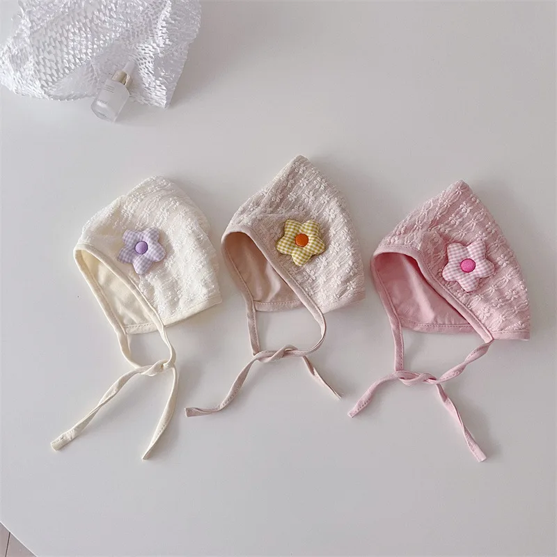 

MILANCEL 2023 New Baby Hats Infant Girs Caps Lace Earflaps Hats