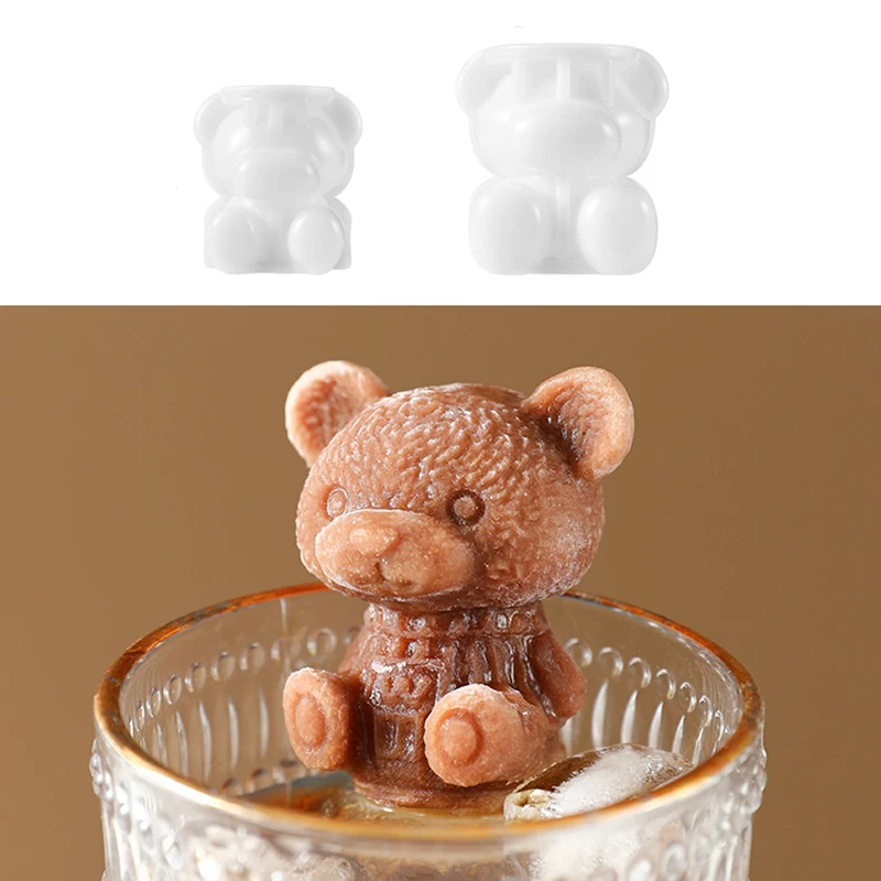 

Thanstar Silicone Cartoon Bear Ice Cube Maker DIY Whiskey Wine Cocktail Icemaker Ice Cream Tool Chocolate Mold Kitchen Gadgets