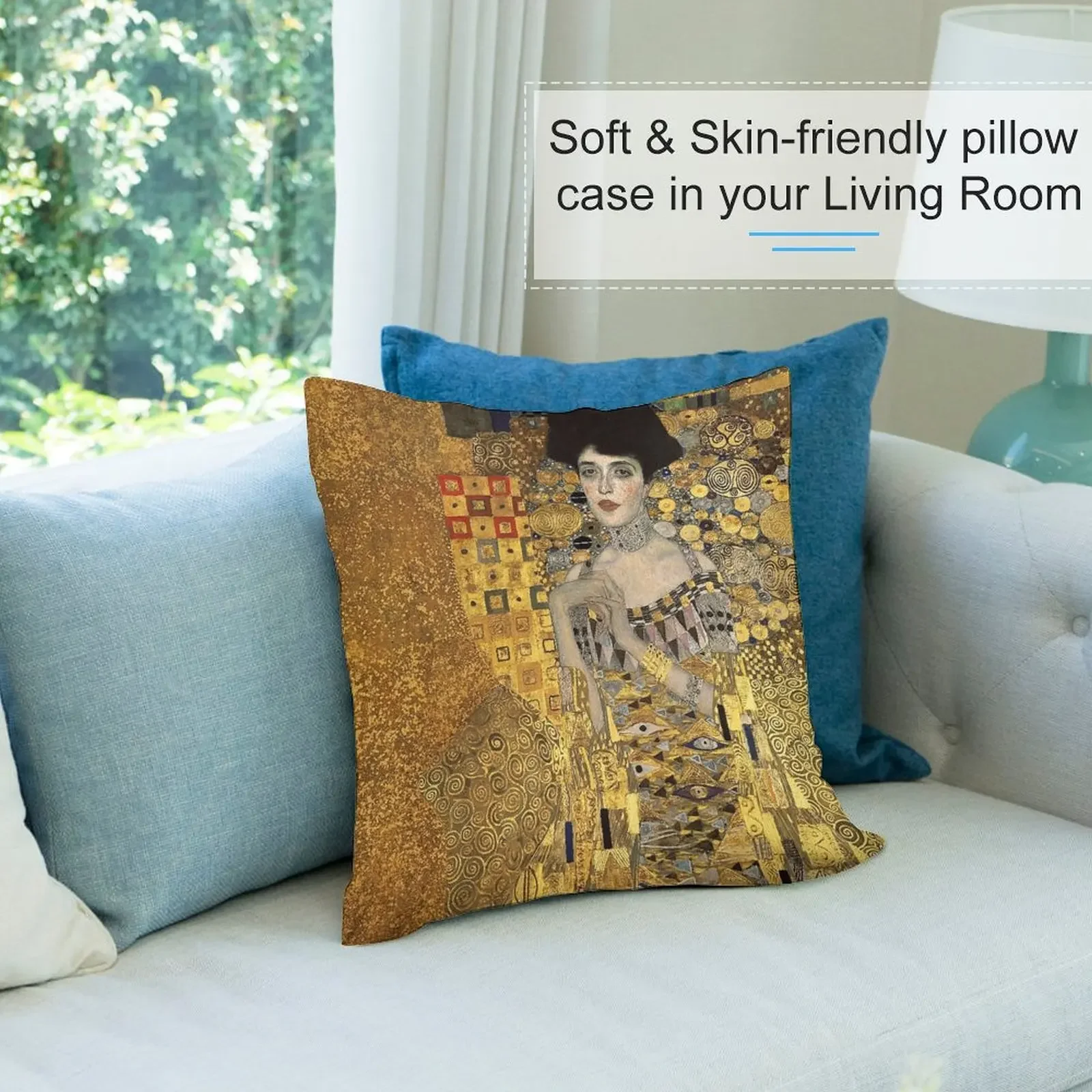 Густав Климт Адель Клэч-Бауэр декоративная подушка декор для дома подушки