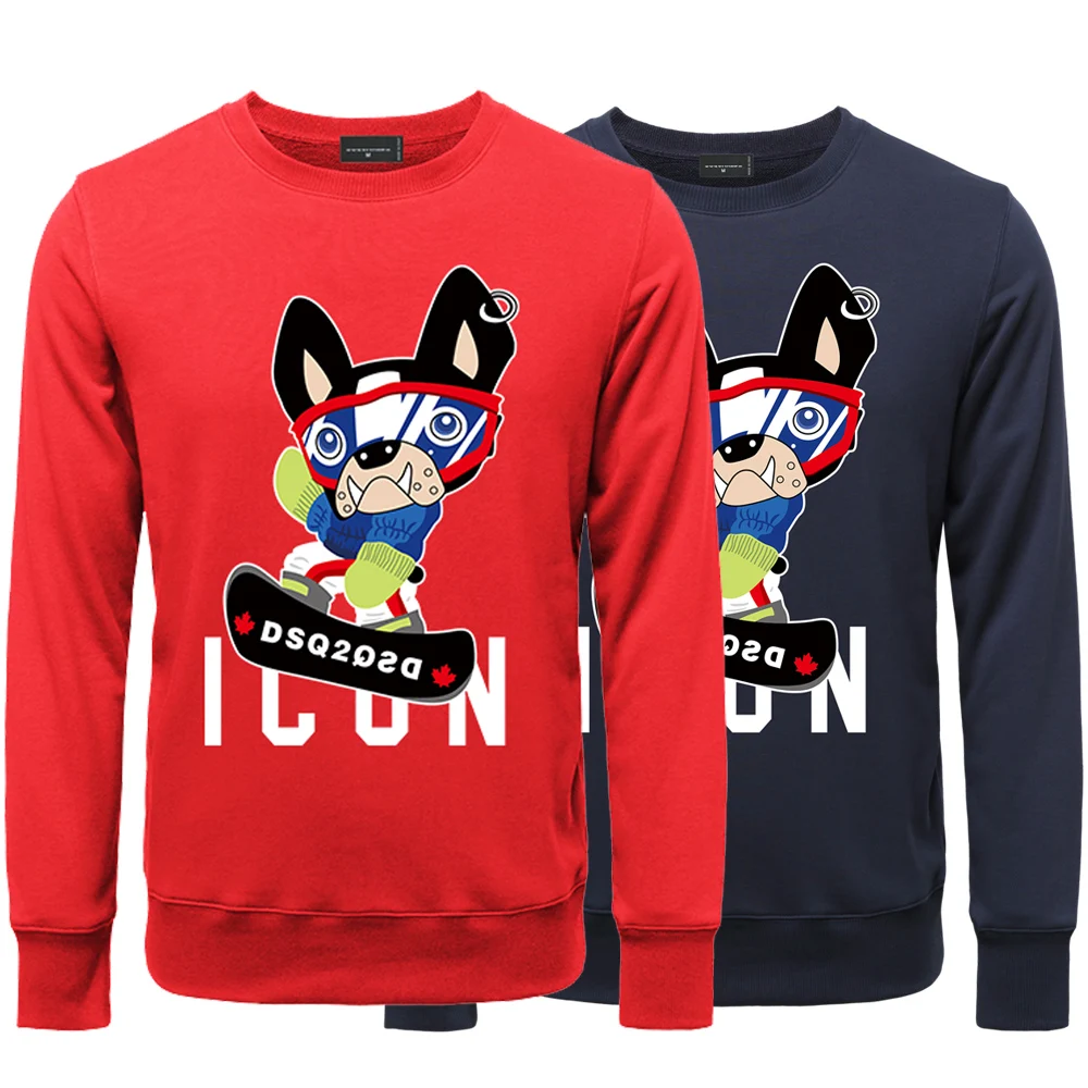 Мужская осенне-зимняя хлопковая толстовка бренда DSQ2 мужской повседневный