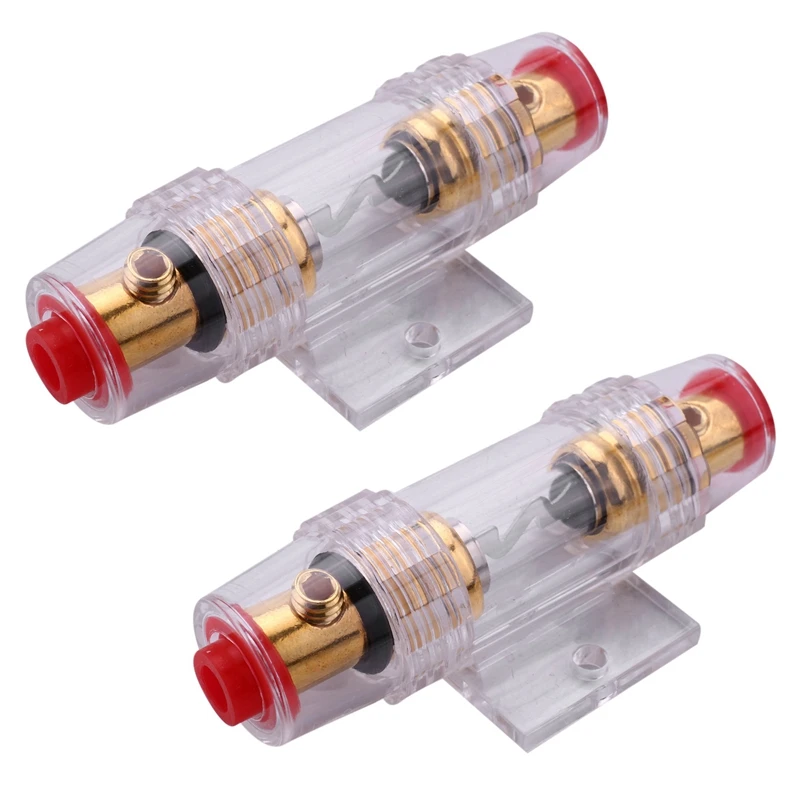 

2X Car Stereo 8 Gauge AGU Support Fuse Holder And Fuse 60 Amp Audio Cable