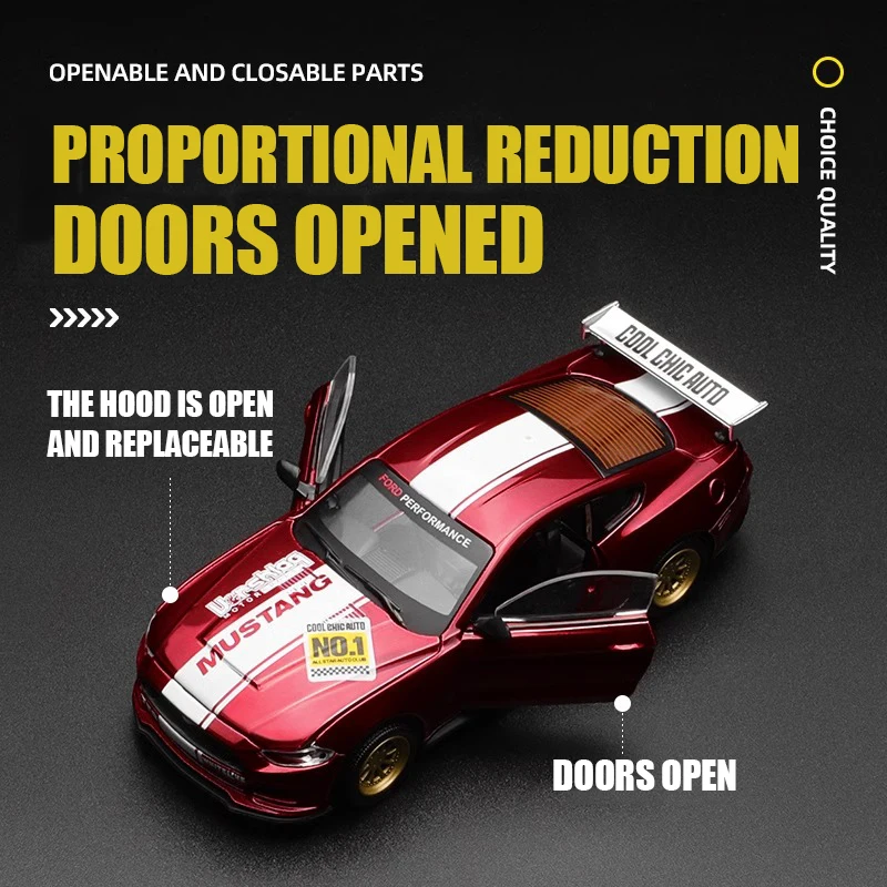 Сборка DIY 1:43 Мустанг гоночный сплав литая под давлением модель комплект
