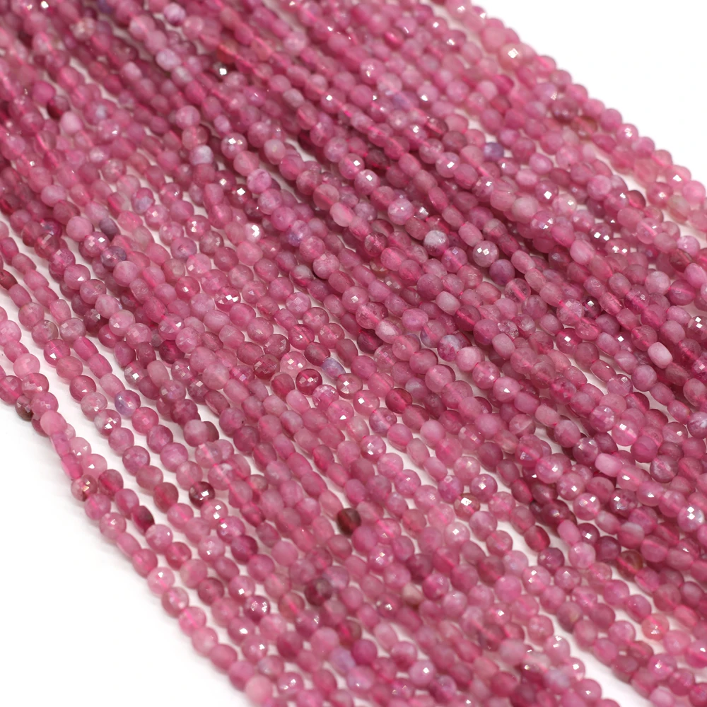 Натуральные полудрагоценные камни сплющенные граненые турмалиновые бусины в