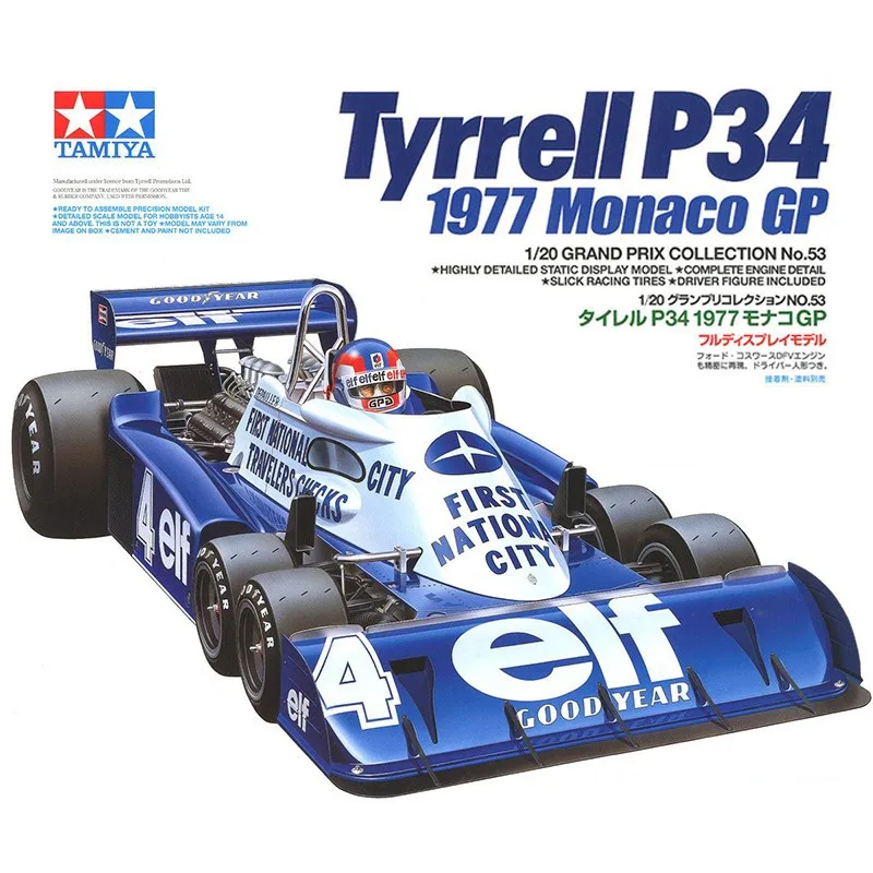 

Tamiya 20053 1/20 tyrrella P34 1977 коллекция GP Монако № 53 Сборная модель автомобиля строительные комплекты для взрослых хобби пластиковые игрушки сделай сам