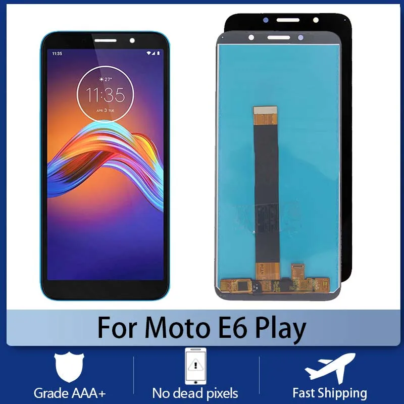 Оригинальный ЖК-дисплей для Motorola Moto E6 Play мобильный телефон Screen Tela XT2029, цифровой преобразователь сенсорного экрана в сборе