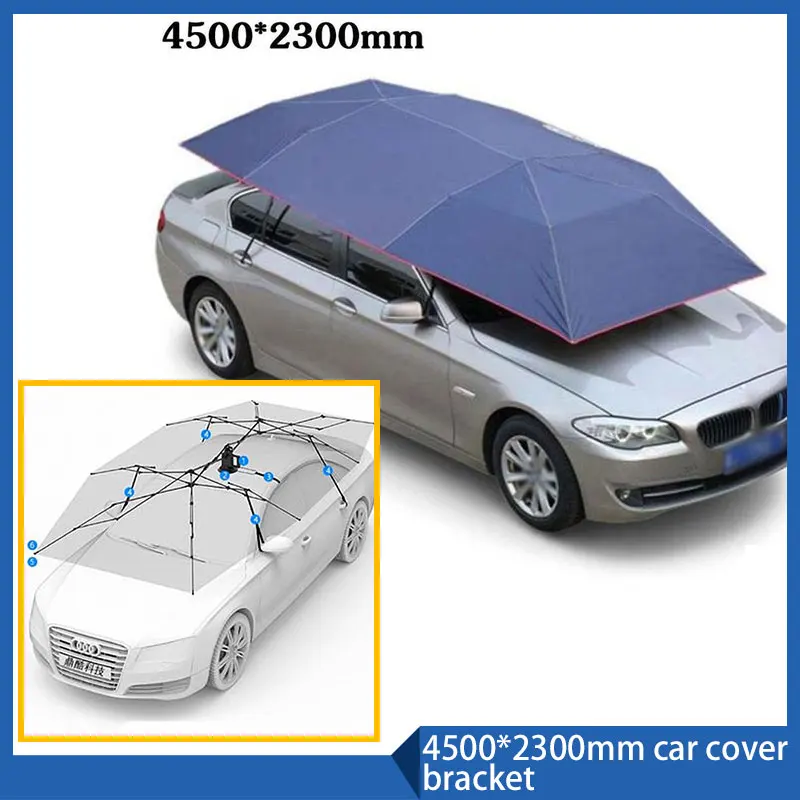 

Car Foldable Protection Umbrella Summer Car Cover Shade Cover Car Roof Protect Outdoor 4.5*2.3M Semi-Automatic/Automatic Stand