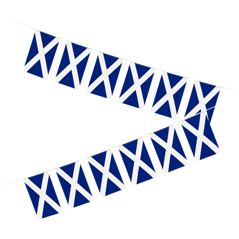 

Garden Decoration Flag Outdoor Flags Scot Garden Decoration Wreath Decor Scotland String Flags Banner Football Bunting