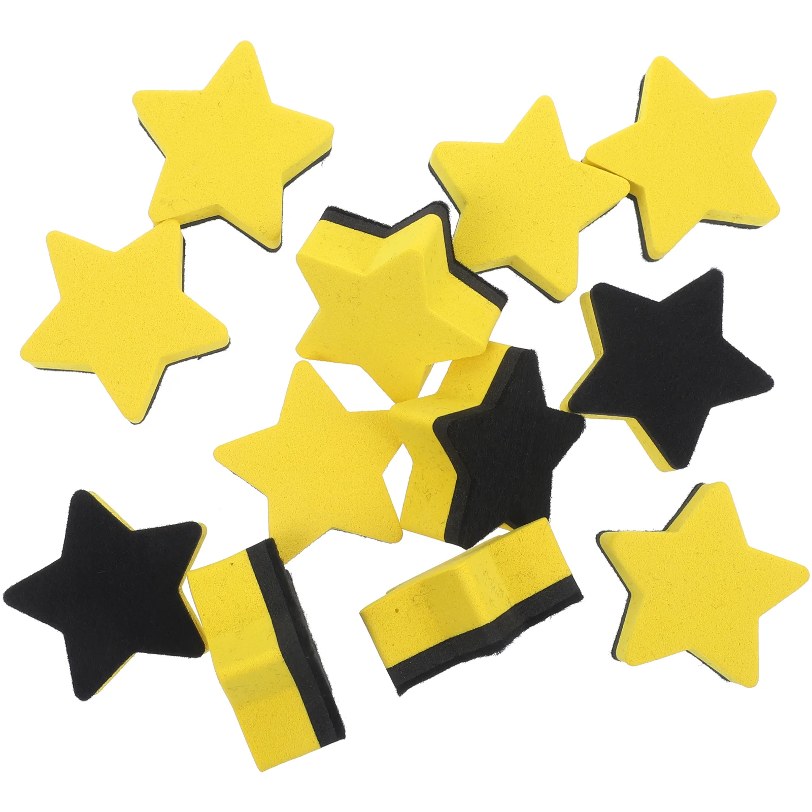 

12 Pcs Pentagram Eraser Whiteboard Magnetic Erasers Cartoon Office Felt Cloth Dry Classroom Supplies Child Kids