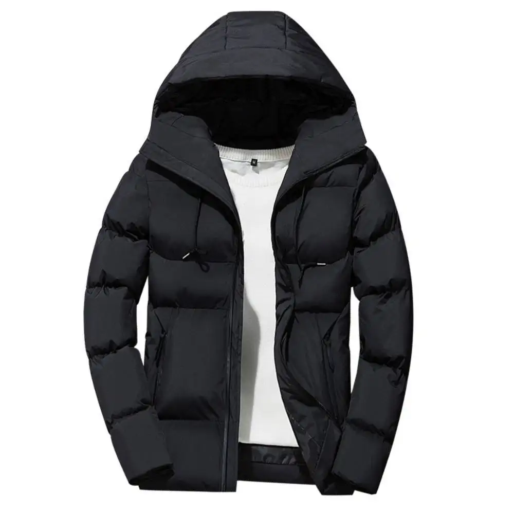 Down Cotton Padded Jacket Winter Warm Thick Overcoat Casual Homme Streetwear Outerwear Quilted Windbreak Parka Men's Hoody Coats